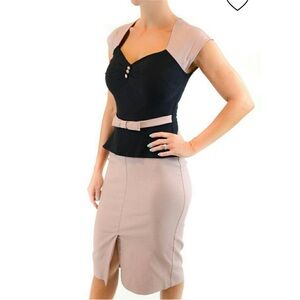 Stop staring Madison peplum Pinup dress